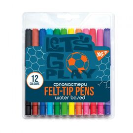 Фломастеры Yes Football, 12 цветов (650483)