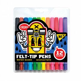 Фломастеры Yes Skate boom, 12 цветов (650471)