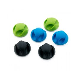 Держатель для кабеля Extradigital CC-929 Cable Clips, Black/Blue/Green (KBC1694)