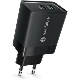 Зарядное устройство MakeFuture 18W QC3.0 + 2.4A Black (MCW-32QBK)