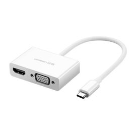 Переходник USB Type C to HDMI + VGA MM123 white Ugreen (30843)