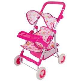 Коляска для кукол A-Toys прогулочная, козырек, столик, в пакете (62836T)
