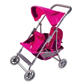 Коляска для кукол A-Toys прогулочная, двухместная, корзина (9618-G)