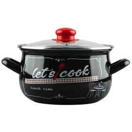 Кастрюля Gusto "Давайте готувати" Ч 22 см 5,1 л (GT-T-122-LCB)