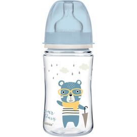 Бутылочка для кормления Canpol babies Bonjour Paris с широким отверстием 240 мл Синяя (35/232_blu)