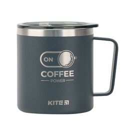 Поильник-непроливайка Kite Coffee ON термочашка 400 мл, графит (K22-379-01-2)