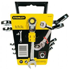 Ключ Stanley комбинированных MaxiDrive Plus, храповой механизмом, 6 шт (4-91-444)