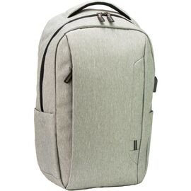 Рюкзак шкільний Optima 17.5" USB Techno чоловічий 0.7 кг 16-25 л Світло-сірий з виділеними елементами (O97590-03)