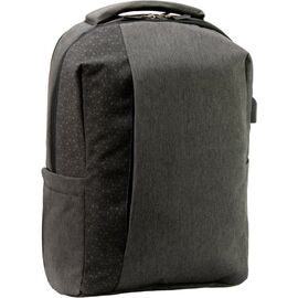 Рюкзак школьный Optima 17.5" USB Techno мужской 0.7 кг 16-25 л Черный с выделенными элементами (O97593-02)