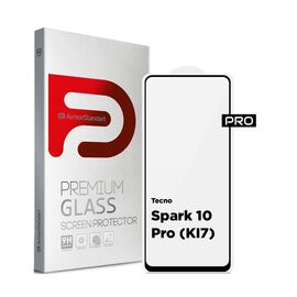 Стекло защитное Armorstandart Pro Tecno Spark 10 Pro (KI7) Black (ARM67795)