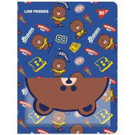 Папка с файлами Yes А4 с 20 файлами Line Friends. Brown с карманом (492109)