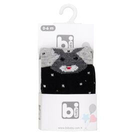 Колготки Bibaby с зайчиком (68312-68-grayblack)