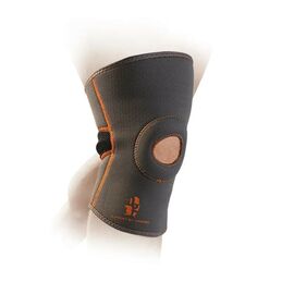 Фіксатор коліна MadMax MFA-297 Knee Support with Patella Stabilizer Dark Grey/Orange M (MFA-297_M)