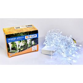 Гирлянда Delux ICICLE С 100LED 3.2х0.7 м Белый/прозрачный IP20 (90015252)