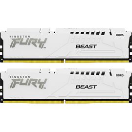 Модуль пам'яті для комп'ютера DDR5 32GB (2x16GB) 6000 MHz FURY Beast White Kingston Fury (ex.HyperX) (KF560C40BWK2-32)