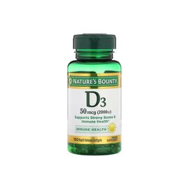 Вітамін Nature's Bounty Вітамін D3 швидкого вивільнення, 2000 МО, 50 мкг, Vitamin D, 150 (NRT-17621)