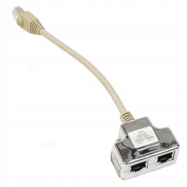 Разветвитель витой пары, UTP, cat.5e, 1*Male/RJ45-2*Femail/RJ45 Hypernet (YT4-U2-U2)