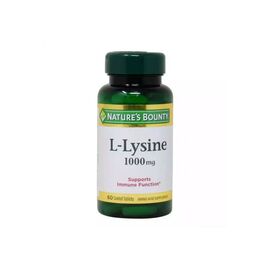 Аминокислота Nature's Bounty L-Лизин, 1000 мг, L-Lysine, 60 каплет (NRT06011)