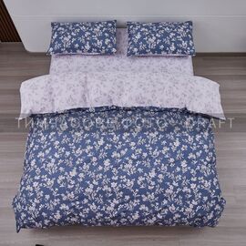 Постельное белье Ardesto Gloria сатин цветы синий евро 200х220 (ART2022FB)