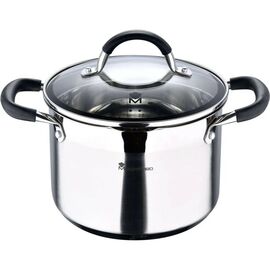Кастрюля MasterPro Foodies collection висока з кришкою 9,5 л (BGMP-1506-BK)