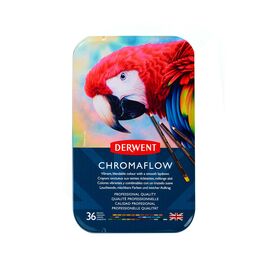 Карандаши цветные Derwent Chromaflow 36 цв. в металлическом пенале (5028252627498)