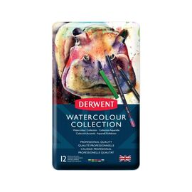 Карандаши цветные Derwent Watercolour Collection, акварельные 12 цв. в металл. коробке, (5028252097505)