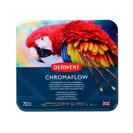 Карандаши цветные Derwent Chromaflow 72 цв. в металлическом пенале (5028252627535)
