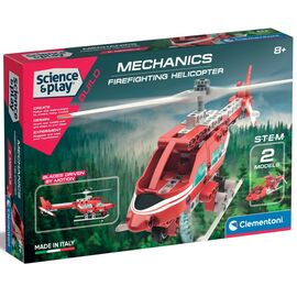 Конструктор Clementoni 2 в 1 Firefighting Helicopter, серия "Science & Play, 160 деталей (75075)