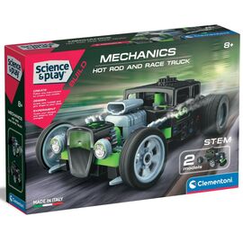 Конструктор Clementoni 2 в 1 Hot Rod & Race Truck, серія Science & Play, 120 деталей (75076)
