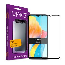Стекло защитное MAKE Oppo A18 (MGF-OA18)