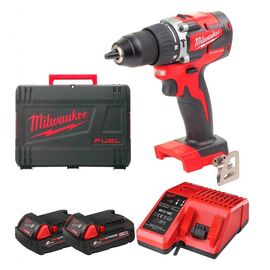Шуруповерт Milwaukee M18 CBLPD-202C, 60Нм, 2x2Ah (4933464320)
