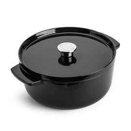Кастрюля KitchenAid чавунна з кришкою 5,2 л Чорна (CC006061-001)