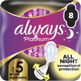 Гигиенические прокладки Always Platinum Secure Night Extra Размер 5 8 шт. (8700216186742)