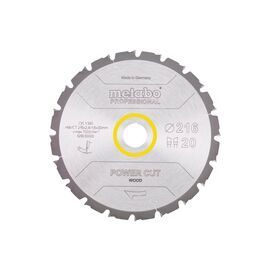 Диск пильний Metabo Power Cut Wood - Professional, 216х30мм, 20 зубців (628230000)