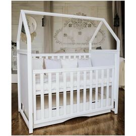 Ліжечко Angelo Будинок (біле) 120х60 (12005)