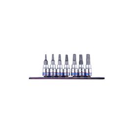 Головка торцева KING TONY Torx 1/4" з отвором 7 шт в тримачі (2107PR)