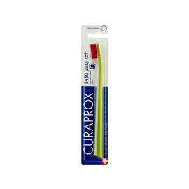 Зубная щетка Curaprox CS 5460 Ultra Soft Ультрамягкая D 0.10 мм Салатовая с малиновой щетиной (CS 5460-31)