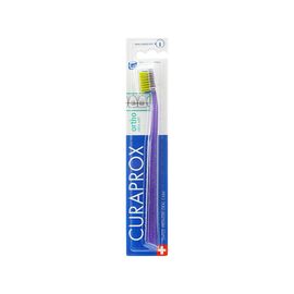 Зубная щетка Curaprox CS 5460 Ortho Ultra Soft Ультрамягкая ортодонтическая Фиолетовая с салатовой щетиной (CS 5460 Ortho-12)