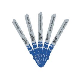 Полотно Milwaukee для лобзика T218A 55мм/шаг зуба 1,2мм, 5шт, фигурный рез, универсальные (4932346082)