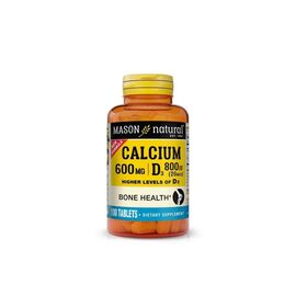 Витаминно-минеральный комплекс Mason Natural Кальций 600 мг и Витамин D3 800 МЕ, Calcium 600 mg with Vitamin D3 800 IU, 100 (MAV17131)