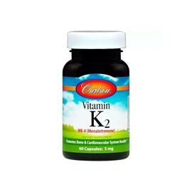 Вітамінно-мінеральний комплекс Carlson Вітамін К2 (MK-4 Менатетренон), Vitamin K2 Menatetrenone, 5 Мг, 60 Капсу (CAR-01000)