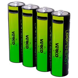 Аккумулятор Verico AAA USB Type-C 600mAh 1.5V Li-ion * 4 (LoopEnergy) (1UDBT-A2WEBC-NN)