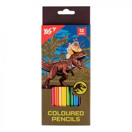 Карандаши цветные Yes 12 круг Jurassic World хаки (290722)