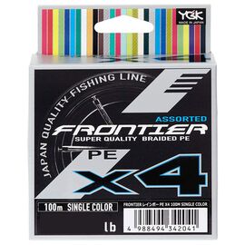Шнур YGK Frontier X4 Assorted Single Color 100m 0.6/0.128mm 6lb/2.7kg (5545.03.17)