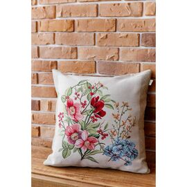 Наволочка Прованс гобеленова декоративна Квіти в рамці 45х45 см (034209)