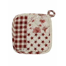 Кухонная прихватка Прованс Пэчворк бордо Хозяйка 20х20 см (031498)