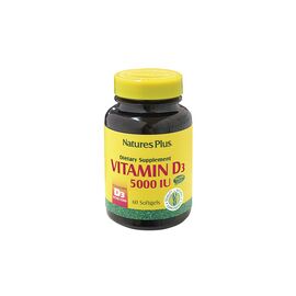 Витамин Natures Plus Витамин D3 5000IU, 60 желатиновых капсул (NAP-01047)