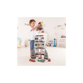 Игровой набор Hape Деревянная ракета: четыре уровня с аксессуарами (E3021)