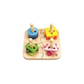 Развивающая игрушка Hape деревянный пазл-сортер Цветные фигуры (E0411)