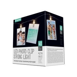Гирлянда ColorWay 40 LED, 4.2м, с прищепками (CW-LCP-40L42B)